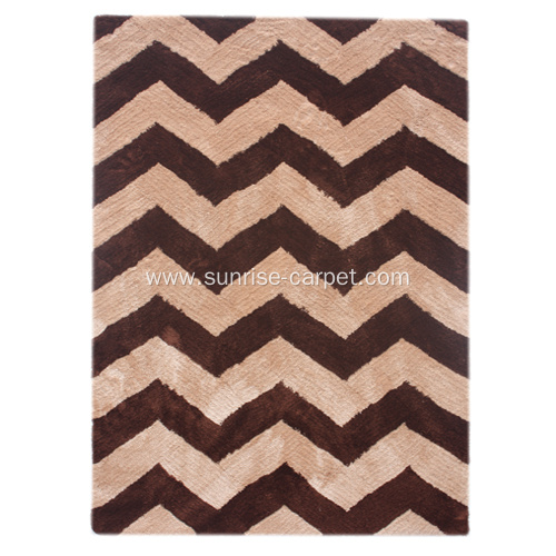 Microfiber Shagy Flooring Rug with design